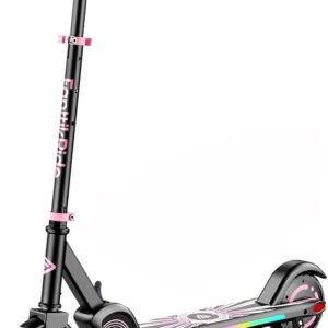 FanttikRide C9 Apex Elektroroller für Kinder 8-12 Jahren, Bluetooth-Musik, Bunte Regenbogenlichter, 8/12/16 km/h, 8 KM Reichweite, LED-Anzeige, Höhenverstellbar, Faltbar, für Jungen und Mädchen