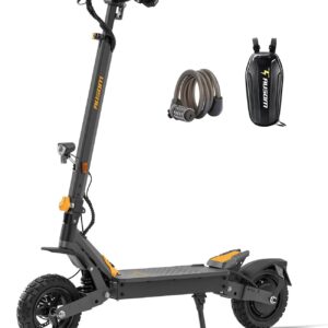 Ausom L1 E-Scooter mit Straßenzulassung (ABE), 70-90km Reichweite, 500W Motor, Max.20 km/h, Faltbarer Offroad Elektroroller für Erwachsene mit Duale Schwingarmdämpfer, Dual-Disc-Bremsen