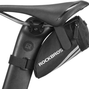 Rockbros Bicycle Seat Bag for MTB / Racing / Folding Bikes, 15 x 6.5 x 5 cm with Mounting Strap / Bracket