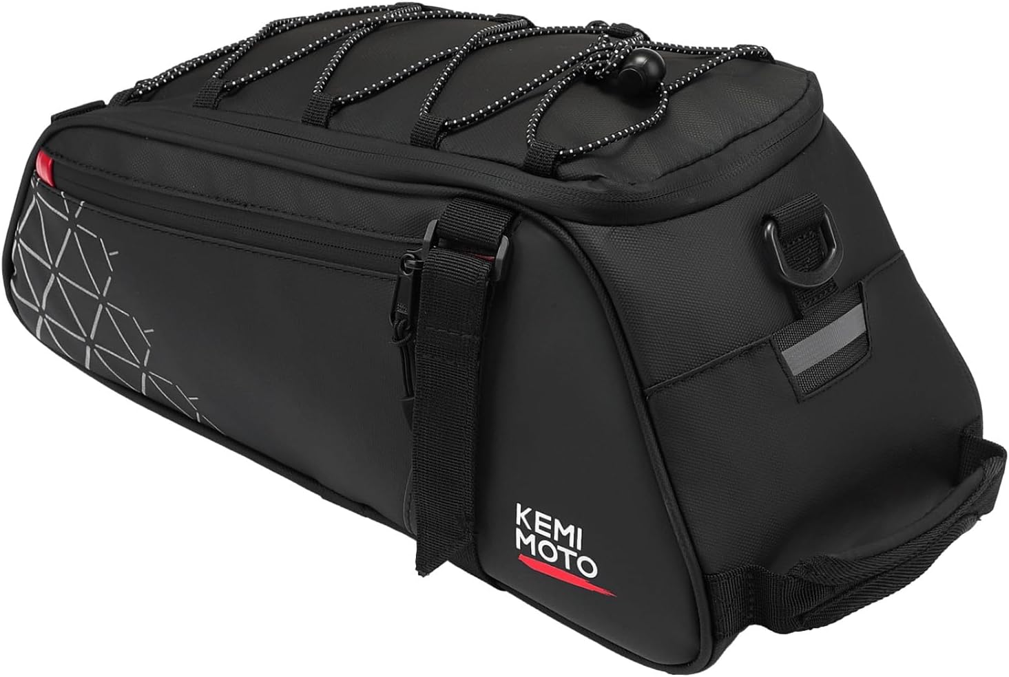 KEMIMOTO 2-in-1 Bicycle Rear Pannier Rack Bag - 8L Water Resistant Pannier Rack Bag for Commuter & Short Trips with Shoulder Strap, Carry Handle & Multiple Compartments – Bild 8