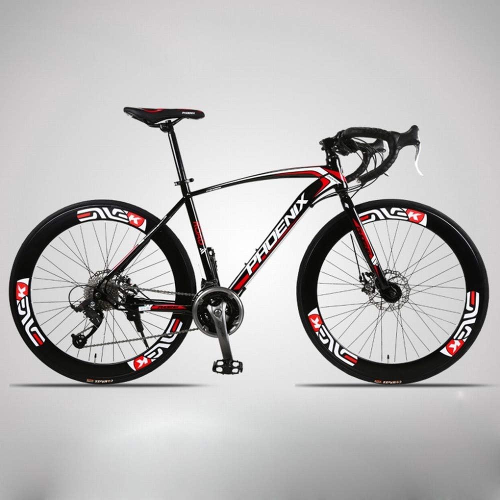 MU 700C Road Bike 21/27 Speed 26 Inch with Variable Speed Bend Handlebar Bicycle Male and Female Students Car Road Racing, A, One Size