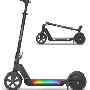 Children’s E-Scooter with Music and Light, 250 W Motor, Foldable E-Scooter for Teenagers 8-14 Years, 5.2 Ah to 16 km Range & 3 Gears, Dual Brake System, Max. 80 kg, Gift for Children and Teenagers