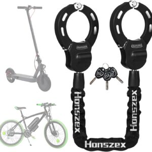 E-Scooter Lock, Handcuff Lock Bicycle Lock with Key, 92 cm, Colourful High Security Locks, Bike Lock, Accessories for Electric Bicycles and Electric Scooters