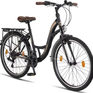Licorne Bike Stella Premium City Bike in 20, 24, 26, 28 Inch Bicycle for Girls, Boys, Men and Women, 21 Speed Gears (6 Gears at 20 Inches) Dutch Bicycle City Bike