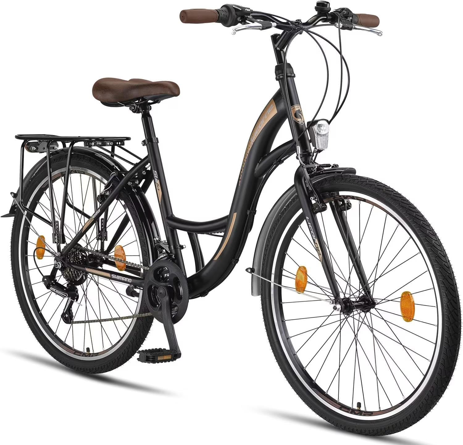 Licorne Bike Stella Premium City Bike in 20, 24, 26, 28 Inch Bicycle for Girls, Boys, Men and Women, 21 Speed Gears (6 Gears at 20 Inches) Dutch Bicycle City Bike