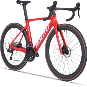 KOOTU Carbon Road Bike, Full Carbon Disc Brake, Lightweight Road Bike with Shimano R7120 24-Speed Group Gear and Hydraulic Disc Brake for Adults