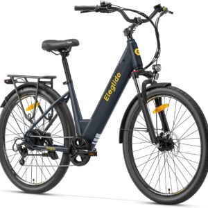 Eleglide T2 E Bike, 27.5 Inch Trekking Bike E-Bike Men Women with Hydraulic Disc Brakes, 36 V 13 Ah Battery, 100 km Range, Electric Bicycle with 7-Speed Gear, Pedelec City Bike EBike for Adults