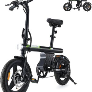 Finbike 26 Inch E Bike for Adults, 7-Speed Electric Bicycles with Removable 36 V 10.4 Ah Battery, 25 km/h and 55 Miles Range, EBike for Men and Women, Electric Bike with Shelves, Car Lights