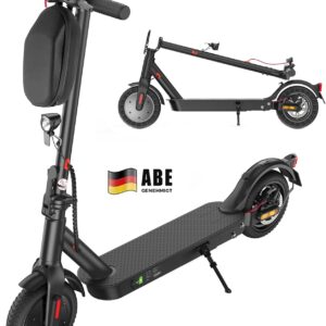 E Scooter with Road Legal, ABE Electric Scooter Load up to 120 kg, 30 km Range, LED, 20 km/h, 350 W Motor, 8.5 Inch Honeycomb Tyres, Dual Brake System E Scooter for Adults