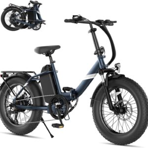 Touroll S3/S3 Pro E-Bike Klapprad mit 1296Wh Akku bis 65km/195km Reichweite, 20“x3.0“ Fat Tire Elektrofahrrad Herren Damen, 250W Motor mit 50Nm Drehmoment, Ebike mit Gepäckträger, StVZO Konfor