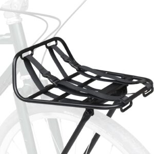 ZUKKA Bicycle Front Pannier Rack Maximum Load 15 kg, Aluminium Alloy Suitable for 24-29 Inch 700C Bicycles for Mountain Bike Road Bike