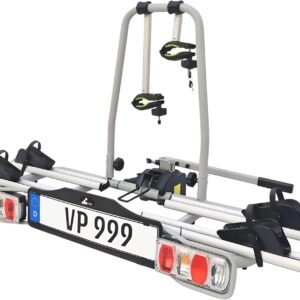 VDP Bicycle Carrier Towing Hitch – Bicycle Carrier E-Bike for Towing Hitch 2 Bicycles 60 kg Foldable – Bicycle Carrier Foldable Ebike Made of Aluminium and Steel