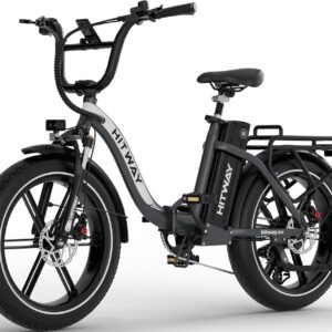 HITWAY E Bike mit 48V 18Ah Akku,Elektrofahrrad,Faltbares All-Terrain E-Bike mit 20 Zoll Fat Reifen,klapprad e-Bike 250W Motor 25 km/h 7-Gang Schaltung und 3-stufiger E-Schaltung 60-140 km BK6SPRO
