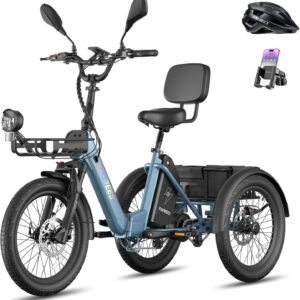 Fafrees F20 Mate II, Tricycle E-Bike Folding Bike 20 Inch Electric Tricycle 250 W 25 km/h, E Bike Loads Torque Sensor, Hydraulic Brakes, Load 180 kg