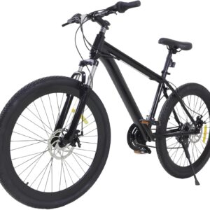 26 Inch Mountain Bike, MTB Mountain Bike, 21-Speed Gears, Disc Brake, Adjustable Height for Daily Use and Outdoor Rides