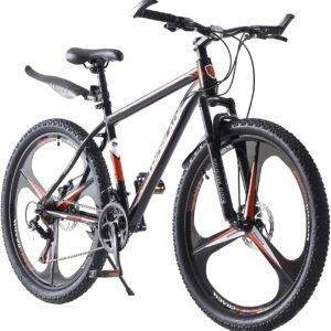 Mountainbike 24/26/27.5 Zoll, 21-Gang Shimano, Hardtail MTB mit Stoßdämpfer, 3-Speichen-Räder, Mountain Bike mit Scheibenbremsen, Outdoor Sport Fahrrad Stadt & Gelände