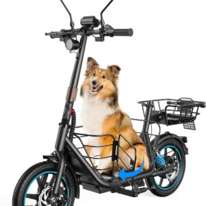 Gyroor E-Scooter with Road Legal for Adults 500 W Motor, Electric Scooter with Pet Basket 20 km/h, Double Suspension E Scooter with UL2272, 32 km Range