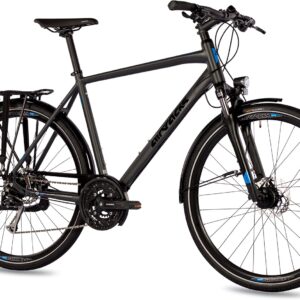 Airtracks Men’s Trekking Bike 28 Inch TR.2845 Trekking Bike Shimano 27 Speed Alivio RD-M4000 SGS – Matte Black – Frame Heights 52 cm 56 cm – Model Year 2026