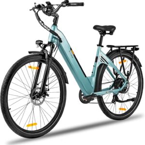 E Bike Damen 28/26 Zoll,Elektrofahrräder City E-Bike Herren Damen mit 36V 20Ah Akku, bis 80 km, 250W Motor, 7-Gang, LCD-Display