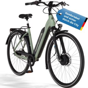 Fischer E-Bike City CITA 2403 Active Electric Bicycle for Men and Women, RH 50, Front Motor 40 Nm, 48 V Battery
