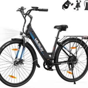 VARUN E Bike, 28 Zoll E-Bike Herren Damen mit 48V 499.2 Wh Akku, Bis zu 100 KM, 250W 55Nm Motor, Elektrofahrrad E-Fahrrad mit 7-Gang, 4 Modi, Tempomat Modus, City Ebike für Pendeln, Trekking