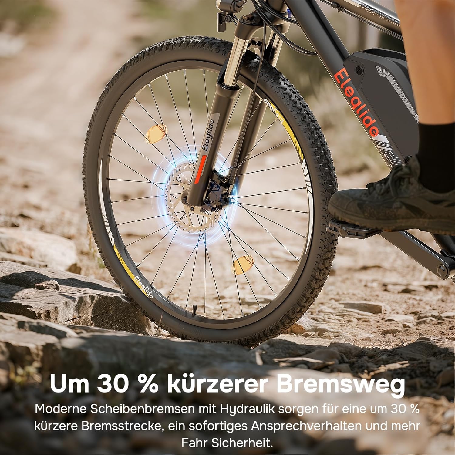 Eleglide E Bike, 27,5/29 Zoll E-Bike Herren Damen mit Hydraulische Scheibenbremse, 36V 18Ah Akku, Reichweite bis zu 150 KM, Offroad E-Mountainbike, 21 Gänge Elektrofahrrad, Mopride 2 – Bild 6
