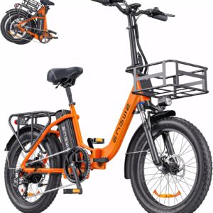 ENGWE E-Bike Folding Bike Electric Bicycle with 20 Inch Fat Tire, 15.6 Ah Lithium Battery for Long Range up to 140 KM, 7-Speed All-Terrain Ebike Men for MTB, Beach and Snow