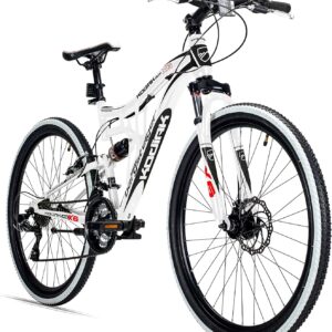 Bergsteiger Kodiak 26 Inch 29 Inch Mountain Bike, Disc Brake, 21 Speed Gears, Full Suspension, Full MTB for Boys, Girls, Women & Men