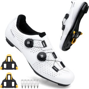 Feyenold Men’s Cycling Shoes Women’s Cycling Shoes Compatible with SPD-SL Pedal & Compatible Installation SPD/Look KEO Cleats Riding Shoes