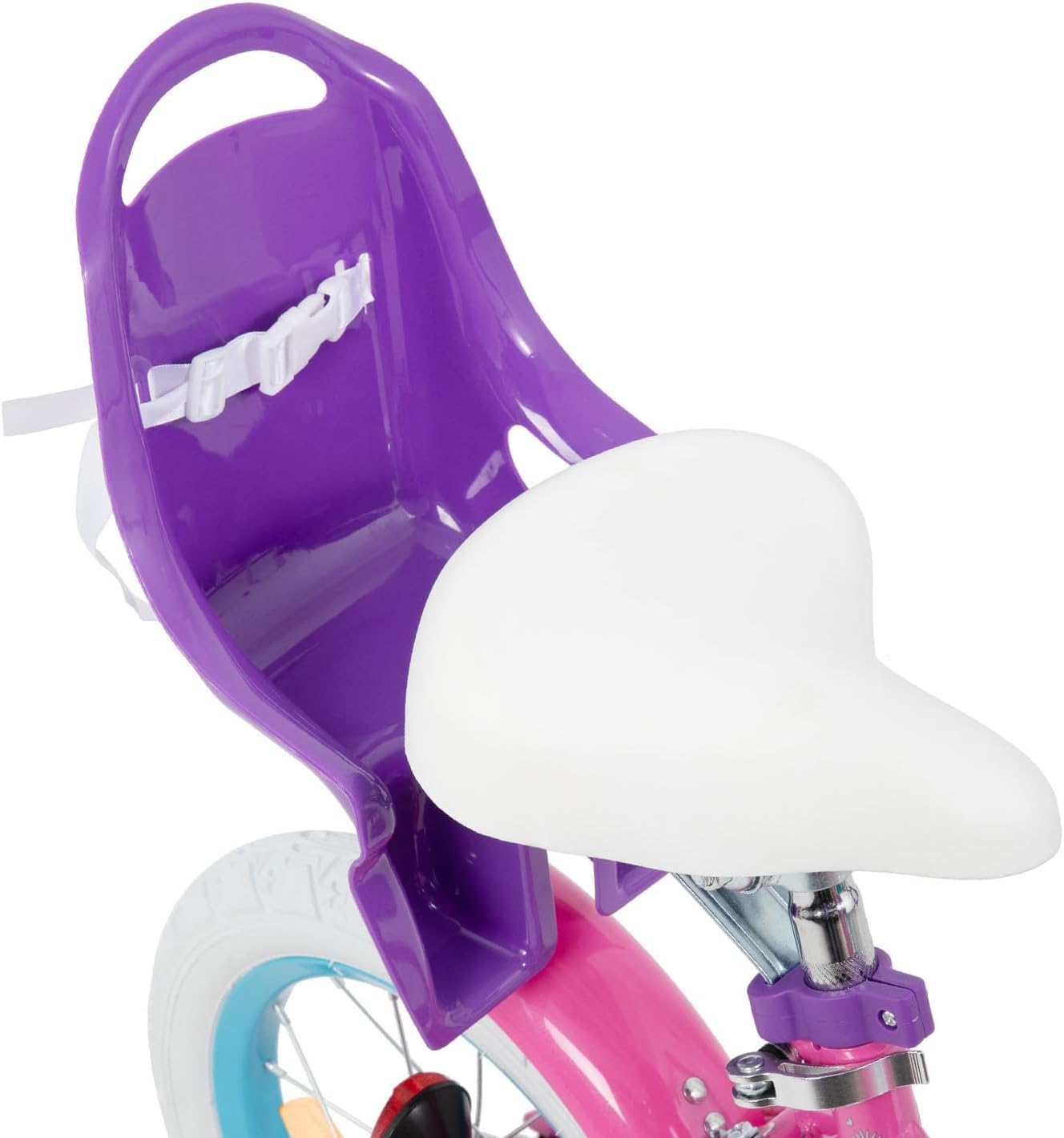 JOYSTAR Little Daisy 12/14/16 Zoll Kinderfahrrad für 2-7 Jahre Mädchen, Kleinkind Fahrrad Mit Stützrädern, Prinzessin-Stil Mit Korb und Luftschlangen – Bild 4