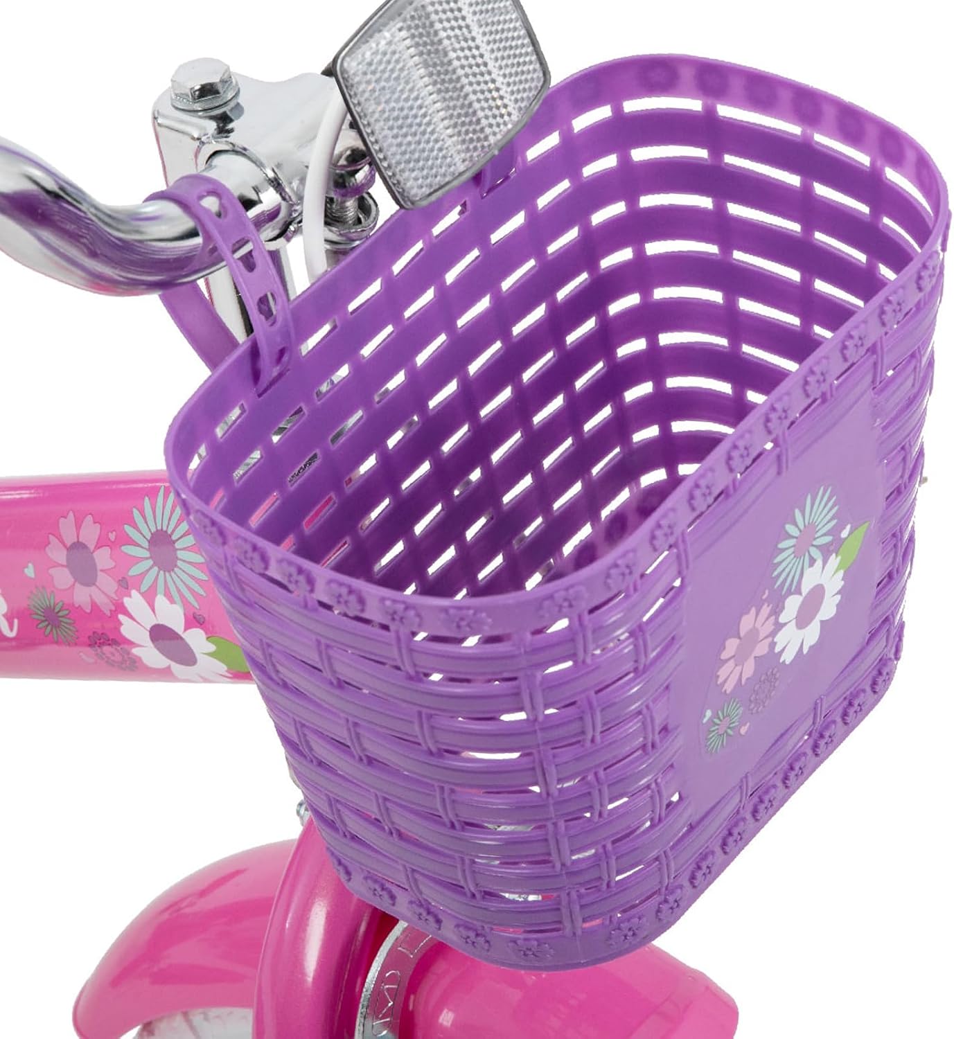 JOYSTAR Little Daisy 12/14/16 Zoll Kinderfahrrad für 2-7 Jahre Mädchen, Kleinkind Fahrrad Mit Stützrädern, Prinzessin-Stil Mit Korb und Luftschlangen – Bild 6