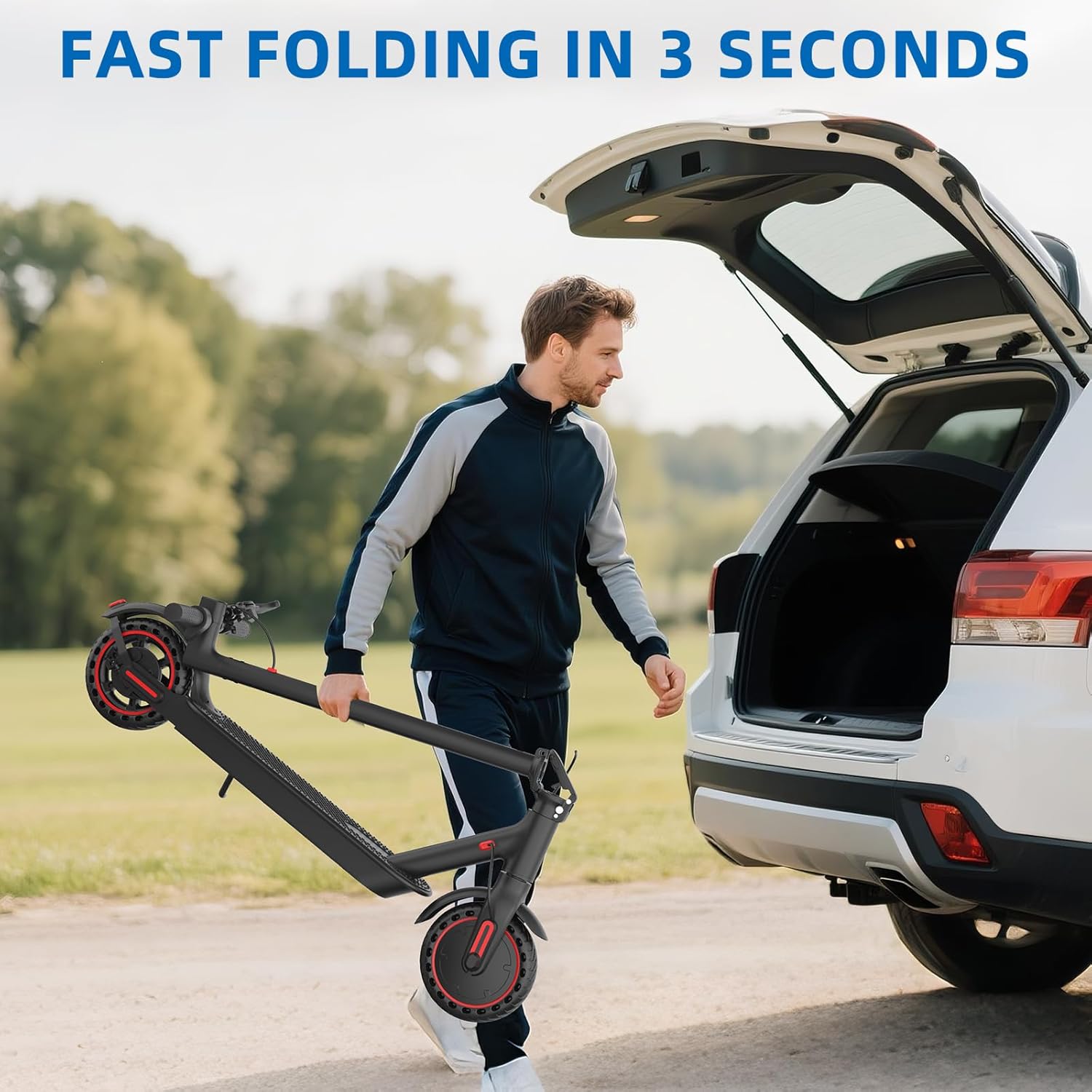8.5 Inch Electric Scooter, 3 Speed Modes, 10.4 Ah Class A Battery, 35 km Range & 120 kg Load Capacity – Bild 6