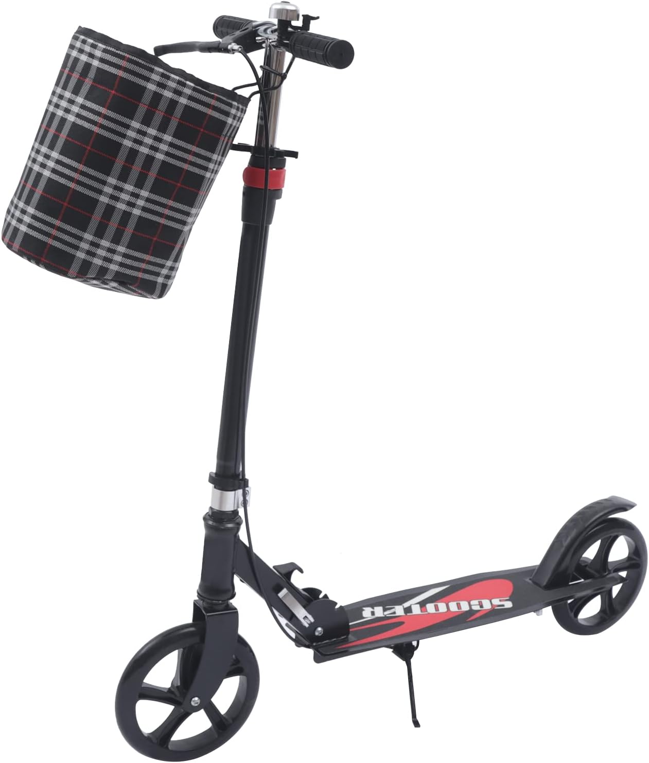 Adult Scooter Two Wheel Scooter with Basket Max Load 150kg Height Adjustable