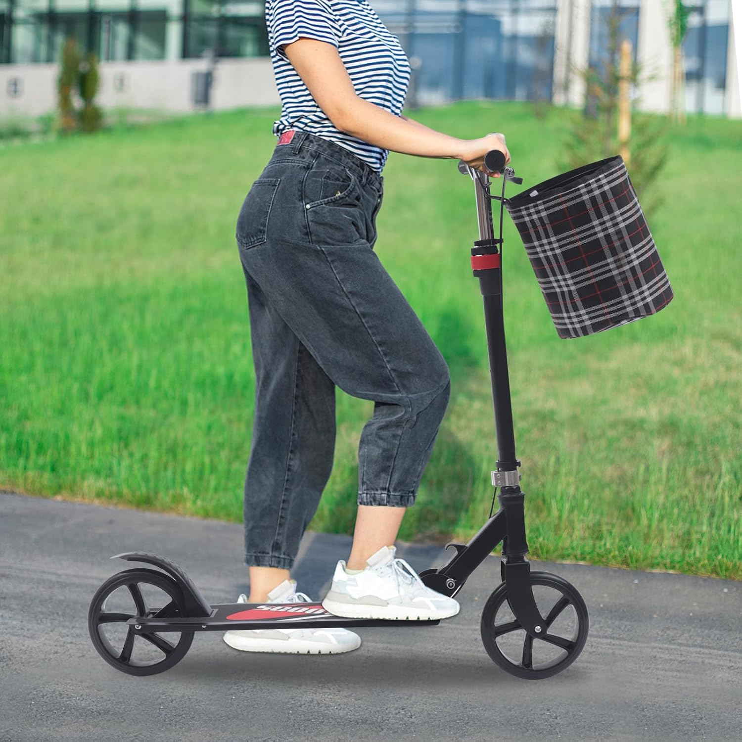 Adult Scooter Two Wheel Scooter with Basket Max Load 150kg Height Adjustable – Bild 8
