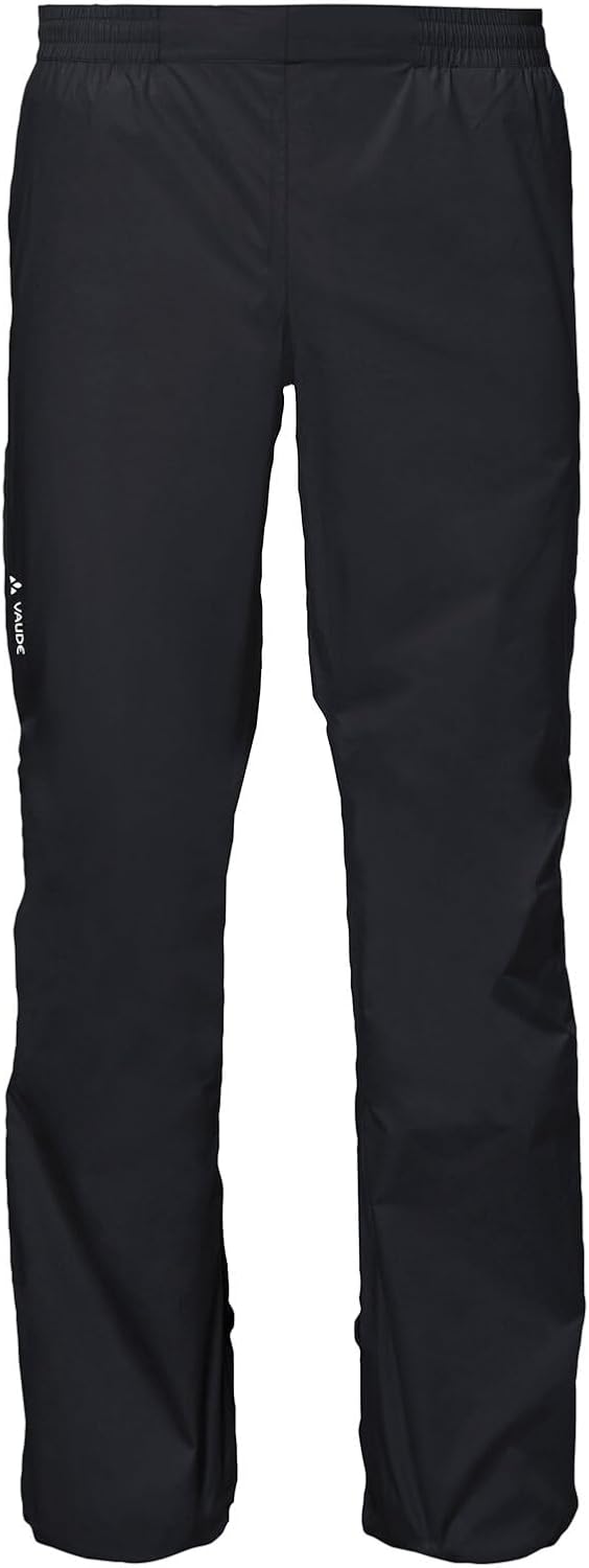 VAUDE Drop lI Rain Trousers, Men's, Waterproof Outdoor Trousers for Biking, Lightweight Overtrousers, Breathable Cycling Trousers, Black, Quick Pull On