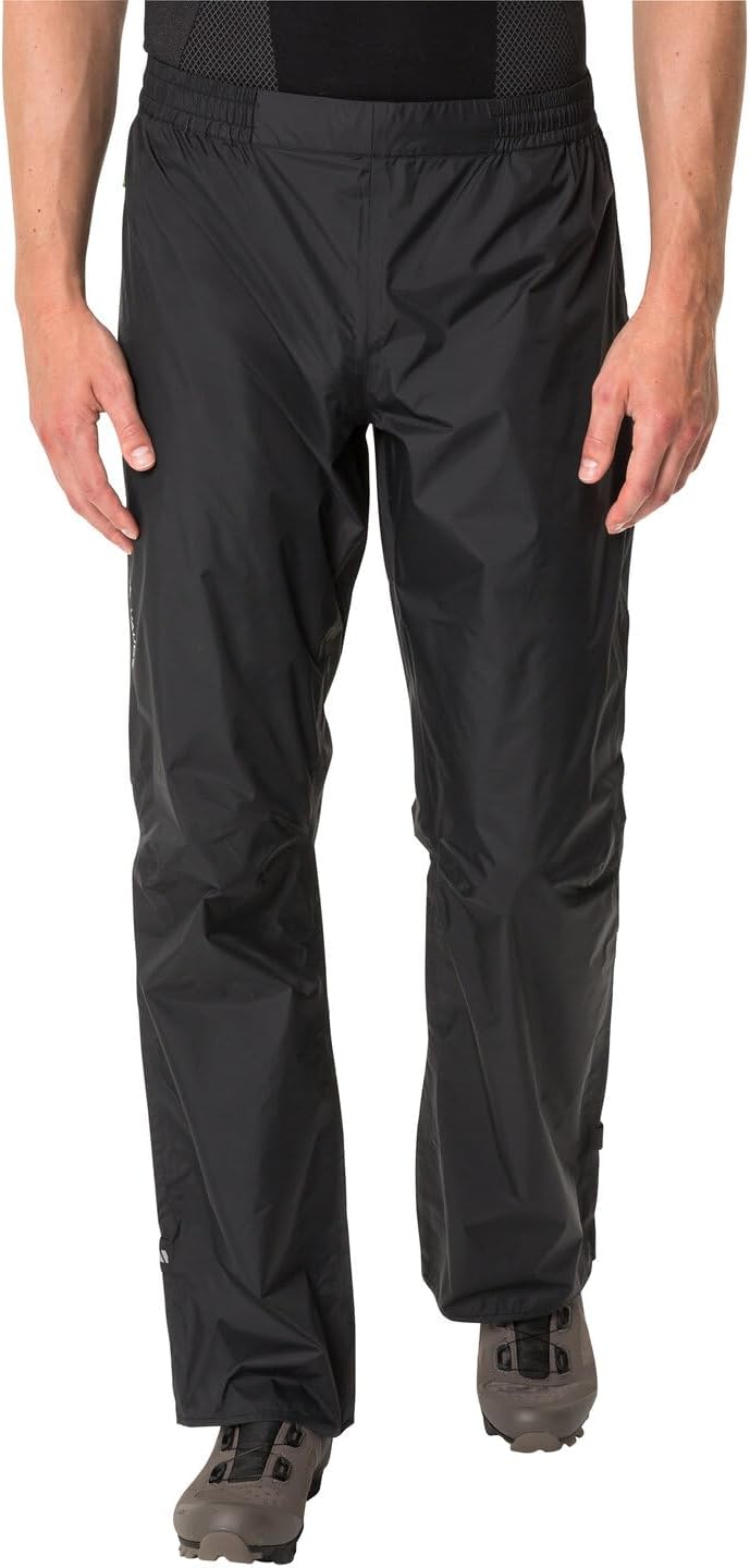 VAUDE Drop lI Rain Trousers, Men's, Waterproof Outdoor Trousers for Biking, Lightweight Overtrousers, Breathable Cycling Trousers, Black, Quick Pull On – Bild 3