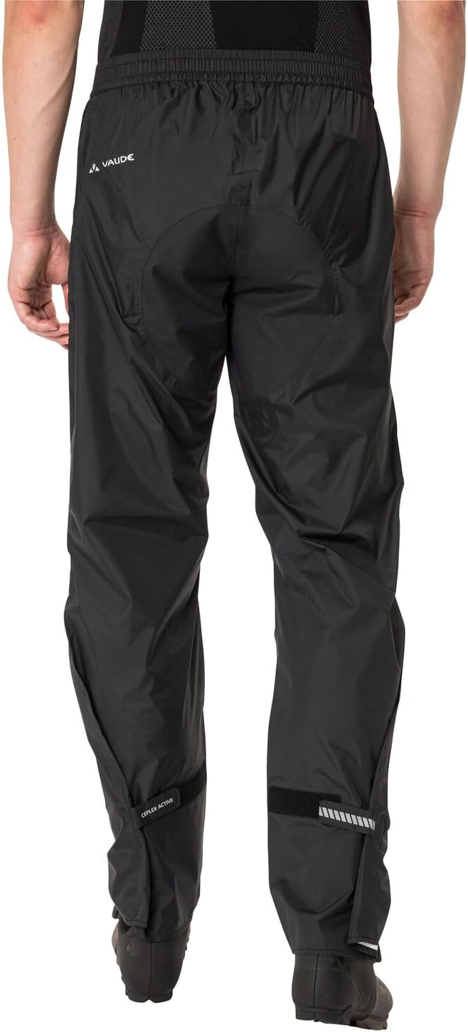 VAUDE Drop lI Rain Trousers, Men's, Waterproof Outdoor Trousers for Biking, Lightweight Overtrousers, Breathable Cycling Trousers, Black, Quick Pull On – Bild 4