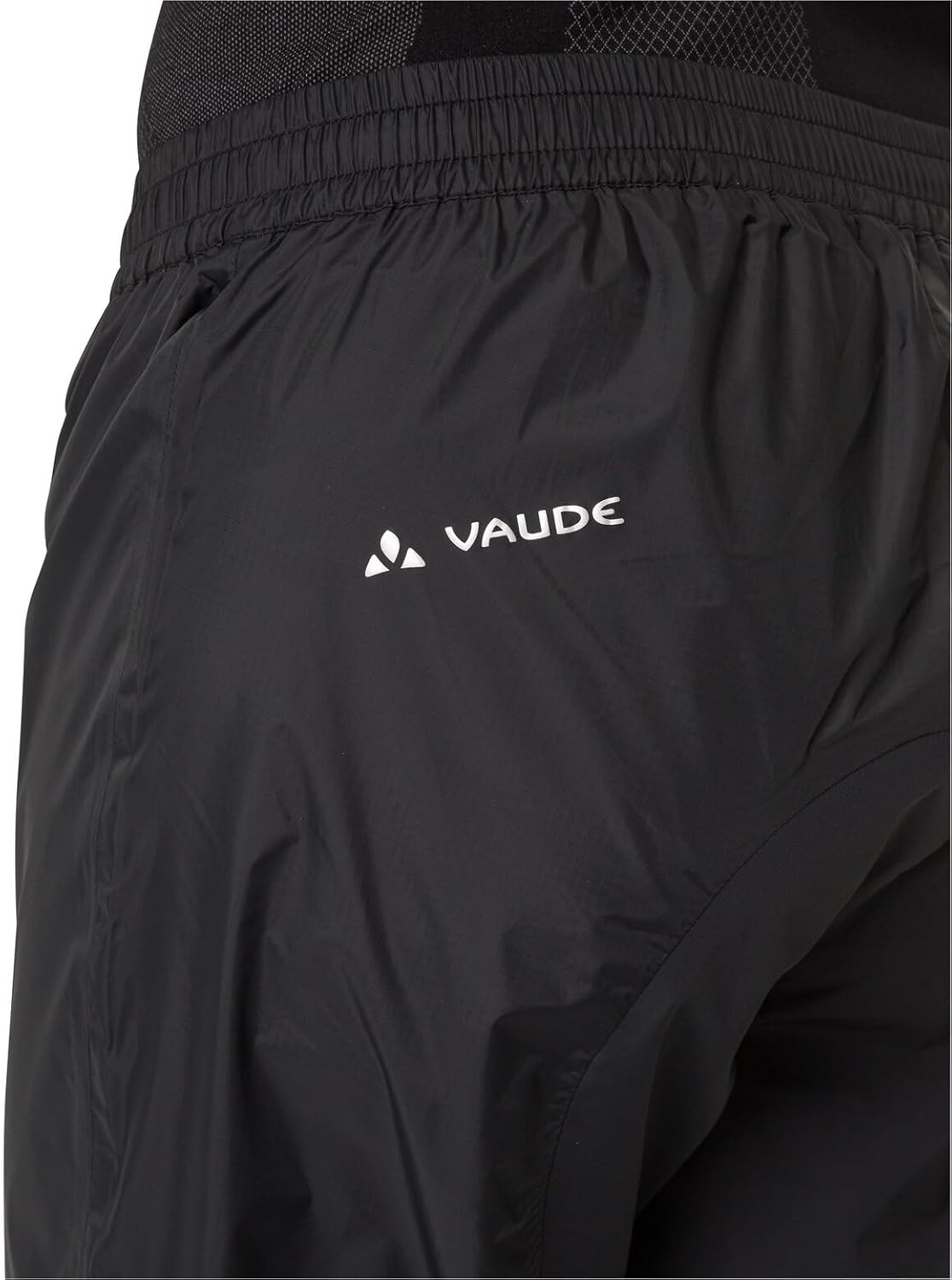 VAUDE Drop lI Rain Trousers, Men's, Waterproof Outdoor Trousers for Biking, Lightweight Overtrousers, Breathable Cycling Trousers, Black, Quick Pull On – Bild 5
