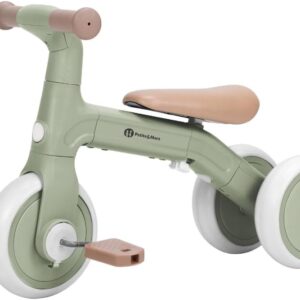 PETITE&MARS Bingo 3 in 1 Baby Balance Bike 1-2 Years (12-24 Months) First 3 Wheel Bike Mini Tricycle with Pedals (Green)