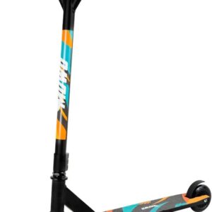 MUWO Halfpipe Stunt Scooter – Robust Scooter for Action and Tricks. With Non-Slip Tread, Flexible Rear Brake and 360° Steering. Ideal for Children and Adults