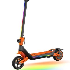 Electric Scooter for Children 6-12 Years, 6.5 Inch Foldable Children’s Scooter with Spring Damping Front and Rear, Top Speed 16 km/h, Range 10-12 km, Suitable for Girls and Boys