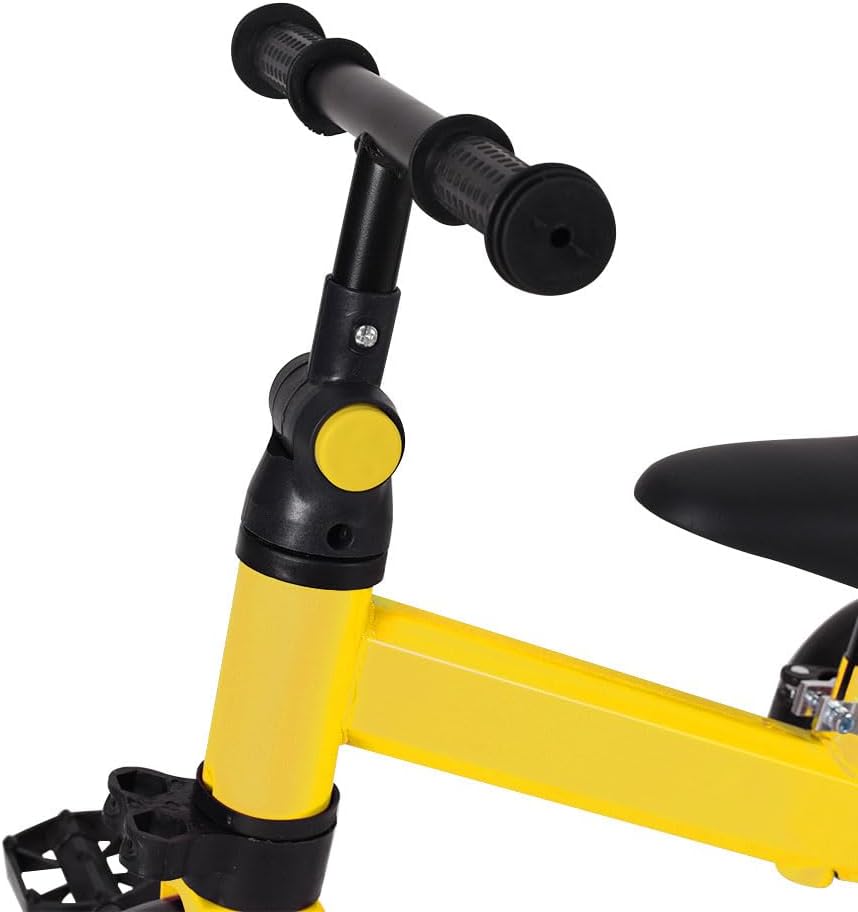 HUOLE 2-in-1 Children's Tricycle & Balance Bike with Adjustable Seat and Handlebar, Children's Tricycle with Removable Pedals, for Children from 1-3 Years Old-2 in 1 (Yellow) – Bild 5