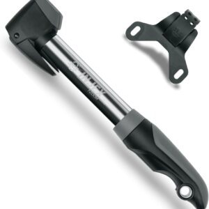 SKS Germany Injex T-Zoom Mini Pump (Silver/Black) / INJEX T-Zoom Compact Pump (Bundle with Bottle Holder)