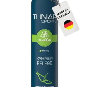 TUNAP Sports Frame Care 300 ml, Spray for Bicycle Frames and Parts, for MTB, Road Bike, E-Bike, Matte Paint, Wax Protection and Scratch Filling, Made in Germany