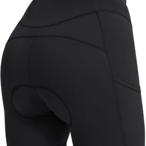 BERGRISAR Women’s Padded Breathable Elastic Cycling Shorts with 3 Pockets