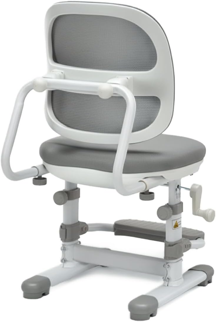 Spacetronik Children's Desk Chair without Wheels, Children's Desk Chair, Height Adjustable 37-51 cm, Children's Chair Desk with Footrest & Mesh Backrest, Sturdy Learning Chair, Children, Grey – Bild 6