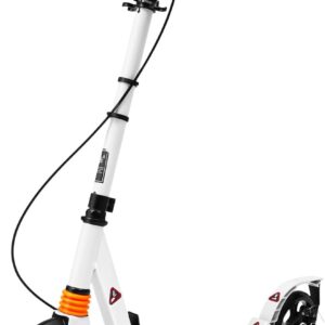 Foldable Scooter, Adult, Kick Scooter with 200 mm PU Wheels, Disc Brake, Height-Adjustable City Scooter, up to 100 kg, Foldable with Stand for Teenagers, Teenagers