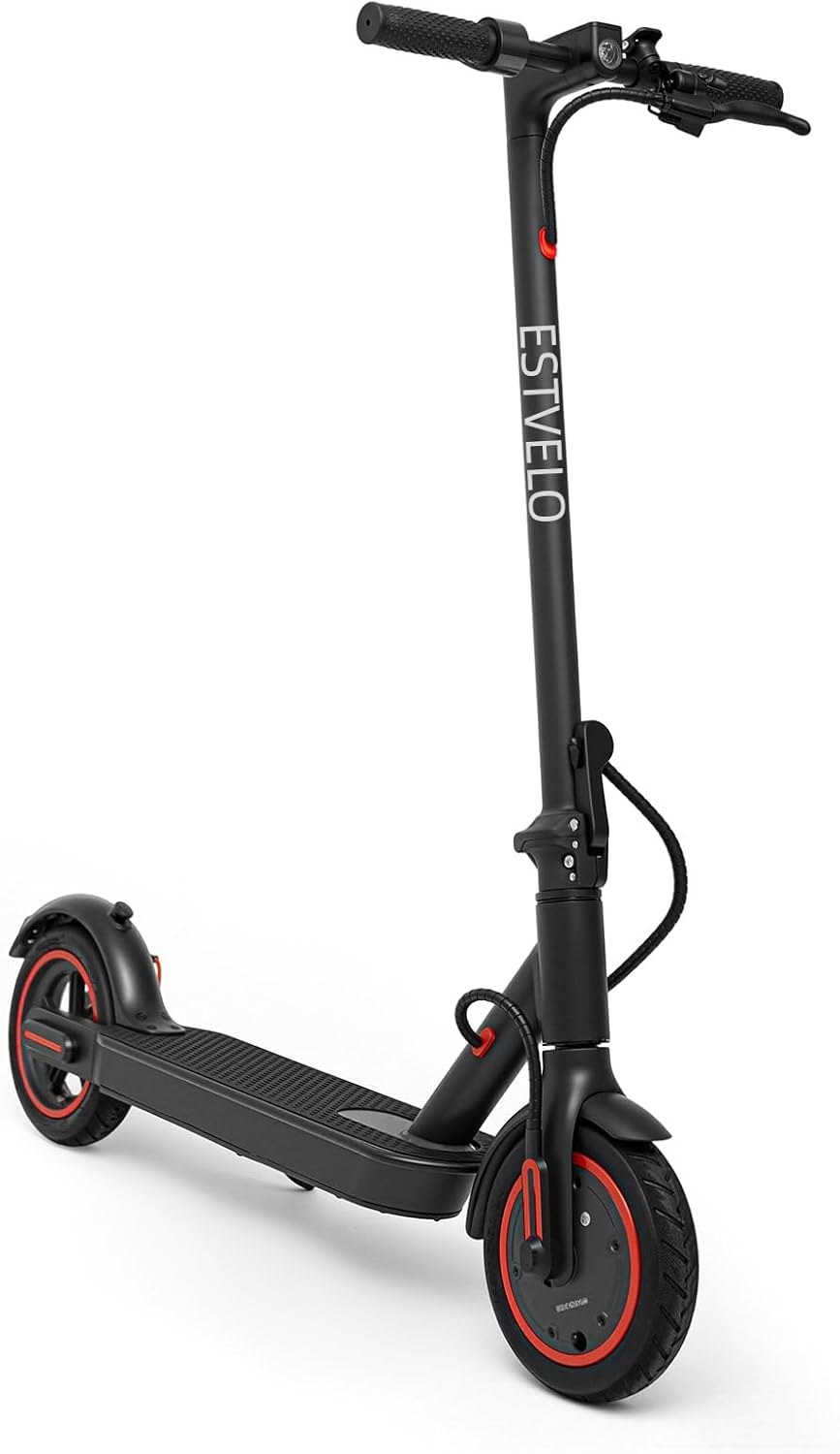 E Scooter S4, with Widened Pneumatic Tyres, Max. 20 km/h Speed, 30 km Range, 15% Incline, Load up to 120 kg, Regenerative Braking, Foldable Electric Scooter for Adults