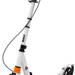 Folding Scooter Height Adjustable Scooter for Children and Adults, Scooter with Double Brake, Aluminium City Scooter, Kick Scooter with Stand, up to 100 kg