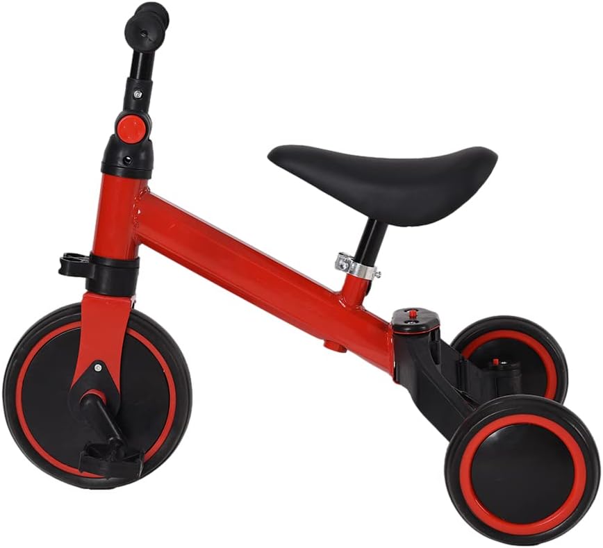 HUOLE Balance Bike for Children from 1 Year Old, Toy with 3 Wheels, for Baby Bike from 12 to 36 Months, First Bike without Pedals for Boys and Girls as Birthday Gift (Red) – Bild 4